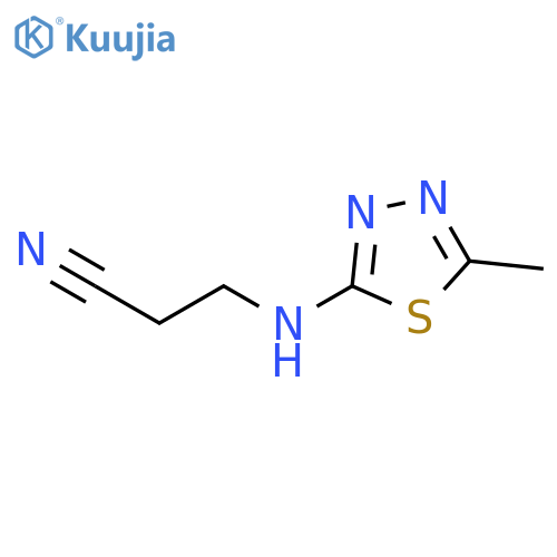 Propanenitrile,3-[(5-methyl-1,3,4-thiadiazol-2-yl)amino]- structure