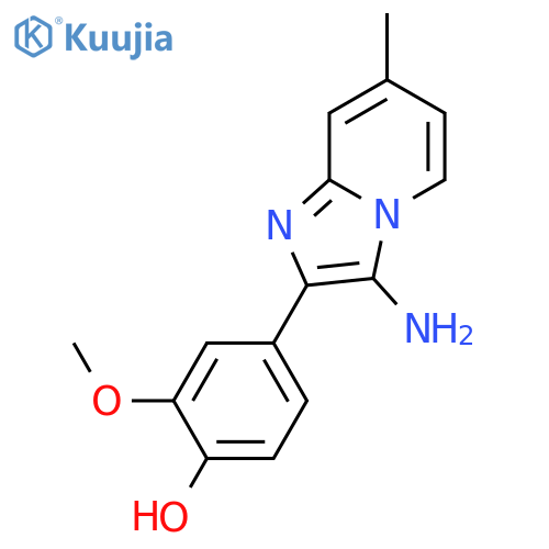 4-(3-Amino-7-methyl-imidazo[1,2-a]pyridin-2-yl)-2-methoxy-phenol structure