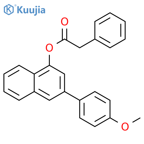Benzeneacetic acid, 3-(4-methoxyphenyl)-1-naphthalenyl ester structure
