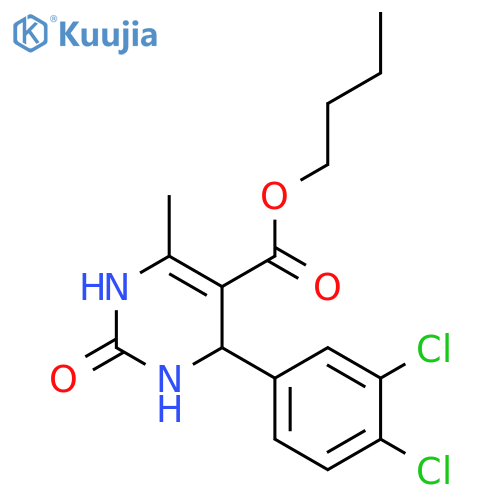 <br>4-(3,4-Dichloro-phenyl)-6-methyl-2-oxo-1,2,3,4-tetrahydro-pyrimidine-5-carb oxylic acid butyl ester structure