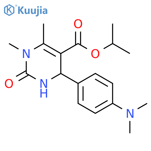 propan-2-yl 4-4-(dimethylamino)phenyl-1,6-dimethyl-2-oxo-1,2,3,4-tetrahydropyrimidine-5-carboxylate structure