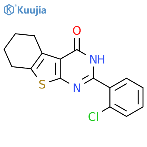 <br>2-(2-Chloro-phenyl)-5,6,7,8-tetrahydro-3H-benzo[4,5]thieno[2,3-d]pyrimidin- 4-one structure
