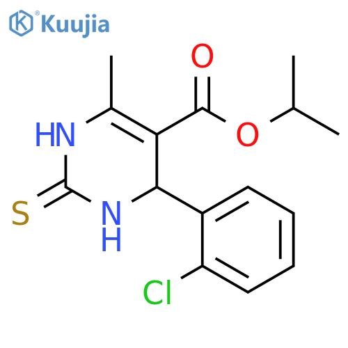 propan-2-yl 4-(2-chlorophenyl)-6-methyl-2-sulfanylidene-1,2,3,4-tetrahydropyrimidine-5-carboxylate structure