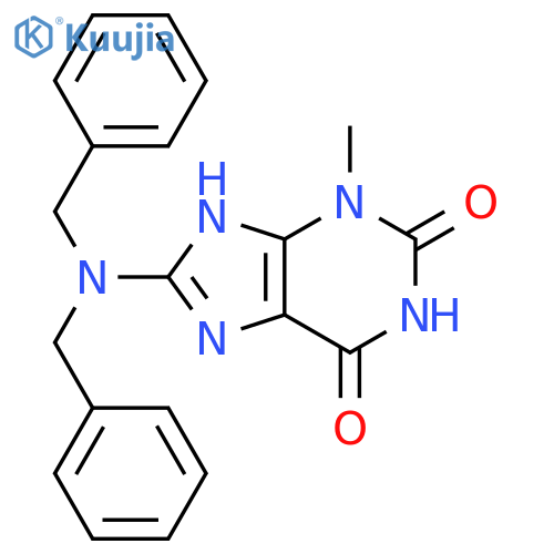 8-(dibenzylamino)-3-methyl-2,3,6,7-tetrahydro-1H-purine-2,6-dione structure