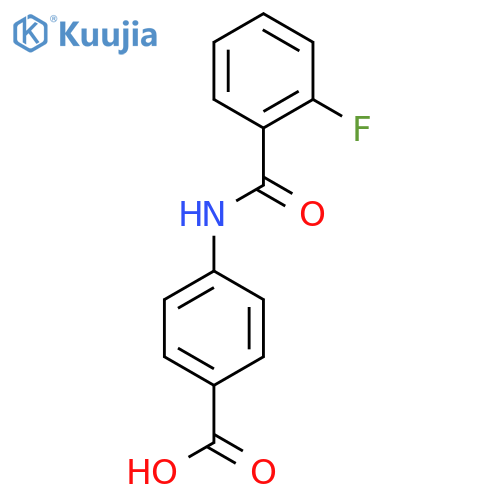 4-[(2-fluorobenzoyl)amino]benzoic Acid structure