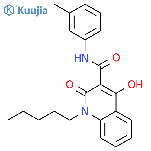 4-Hydroxy-2-oxo-1-pentyl-N-(m-tolyl)-1,2-dihydroquinoline-3-carboxamide structure
