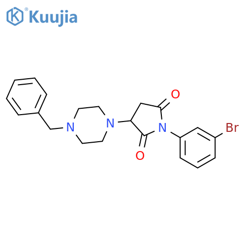 3-(4-benzylpiperazin-1-yl)-1-(3-bromophenyl)pyrrolidine-2,5-dione structure