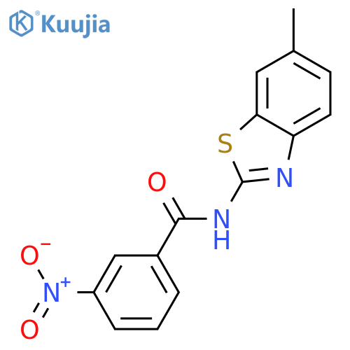 N-(6-methyl-1,3-benzothiazol-2-yl)-3-nitrobenzamide structure