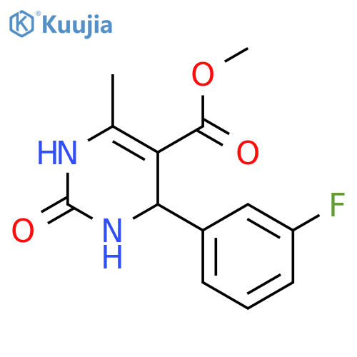 <br>4-(3-Fluoro-phenyl)-6-methyl-2-oxo-1,2,3,4-tetrahydro-pyrimidine-5-carboxyl ic acid methyl ester structure