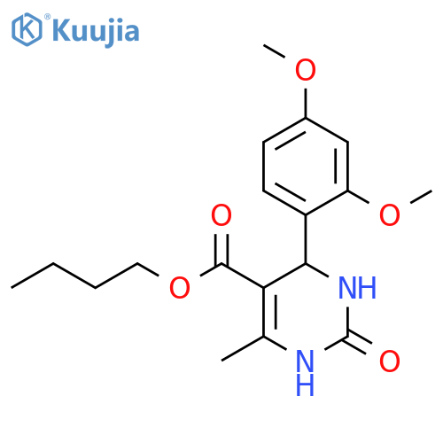 <br>4-(2,4-Dimethoxy-phenyl)-6-methyl-2-oxo-1,2,3,4-tetrahydro-pyrimidine-5-car boxylic acid butyl ester structure