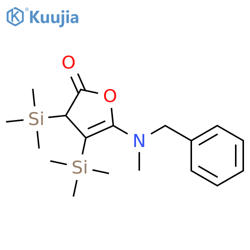 2(3H)-Furanone,5-[methyl(phenylmethyl)amino]-3,4-bis(trimethylsilyl)- structure