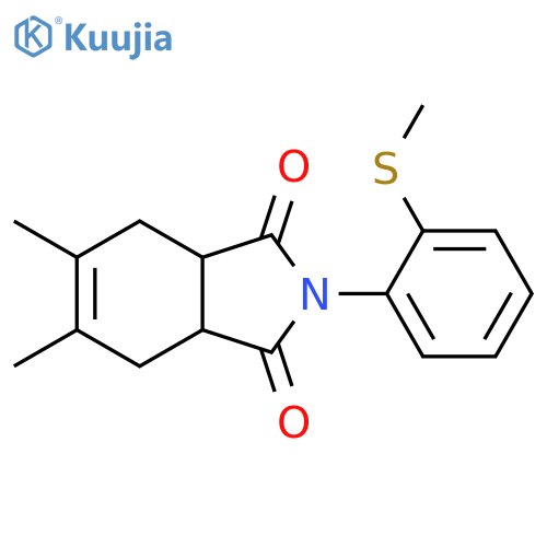5,6-dimethyl-2-2-(methylsulfanyl)phenyl-2,3,3a,4,7,7a-hexahydro-1H-isoindole-1,3-dione structure