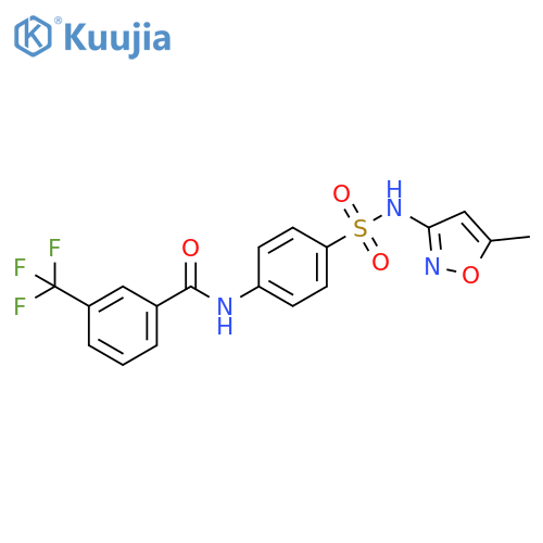 N-{4-(5-methyl-1,2-oxazol-3-yl)sulfamoylphenyl}-3-(trifluoromethyl)benzamide structure