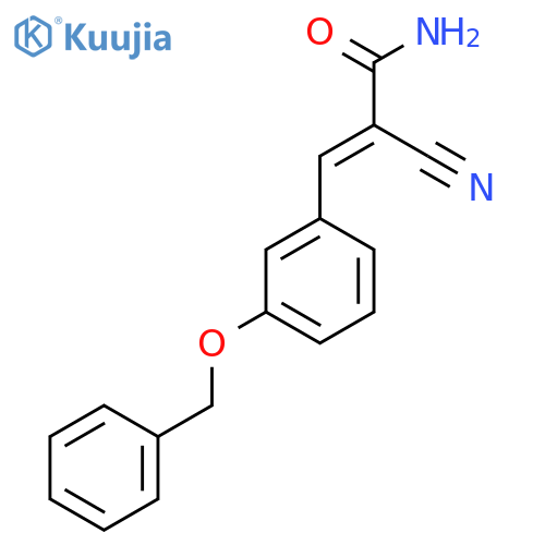 3-3-(benzyloxy)phenyl-2-cyanoprop-2-enamide structure