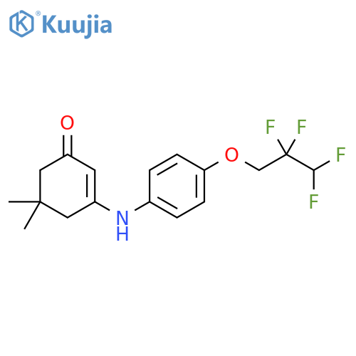5,5-dimethyl-3-{4-(2,2,3,3-tetrafluoropropoxy)phenylamino}cyclohex-2-en-1-one structure