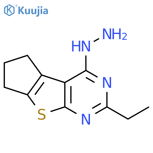 10-ethyl-12-hydrazinyl-7-thia-9,11-diazatricyclo6.4.0.0^{2,6}dodeca-1(8),2(6),9,11-tetraene structure