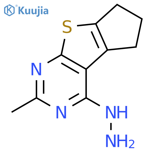 12-hydrazinyl-10-methyl-7-thia-9,11-diazatricyclo6.4.0.0^{2,6}dodeca-1(12),2(6),8,10-tetraene structure