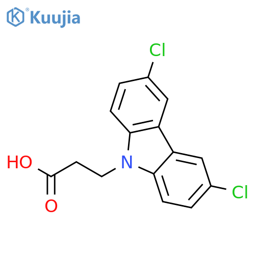 9H-Carbazole-9-propanoic acid, 3,6-dichloro- structure
