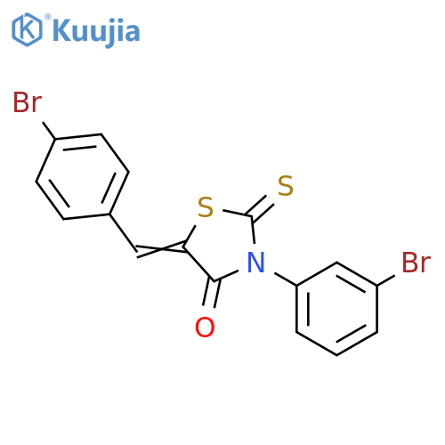 4-Thiazolidinone,3-(3-bromophenyl)-5-[(4-bromophenyl)methylene]-2-thioxo- structure