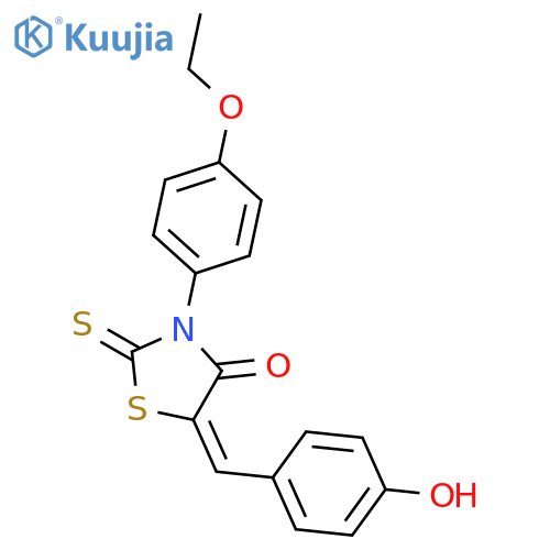 <br>(5Z)-3-(4-ethoxyphenyl)-5-(4-hydroxybenzylidene)-2-thioxo-1,3-thiazolidin-4 -one structure