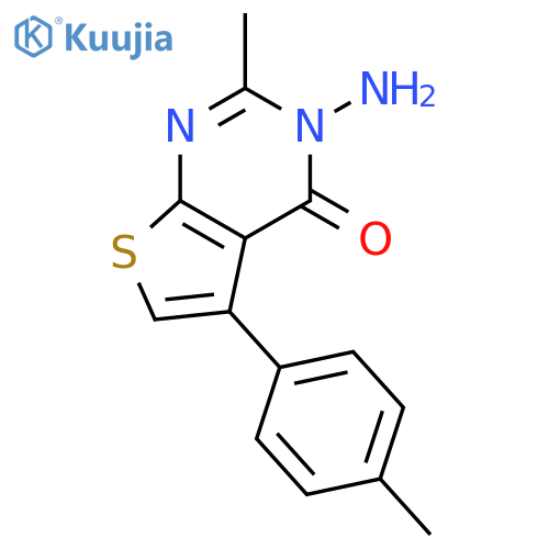 3-Amino-2-methyl-5-(4-methylphenyl)-3H,4H-thieno2,3-dpyrimidin-4-one structure