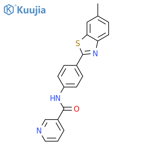 N-(4-(6-Methylbenzo[d]thiazol-2-yl)phenyl)nicotinamide structure