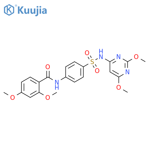 N-{4-(2,6-dimethoxypyrimidin-4-yl)sulfamoylphenyl}-2,4-dimethoxybenzamide structure
