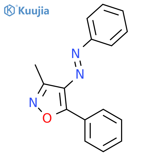 Isoxazole,3-methyl-5-phenyl-4-(2-phenyldiazenyl)- structure