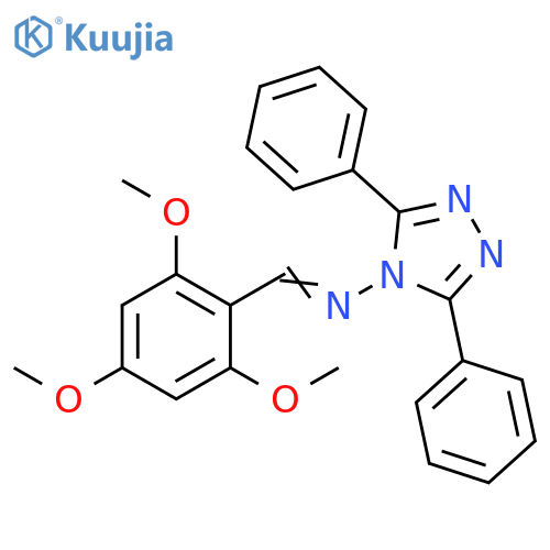 4H-1,2,4-Triazol-4-amine,3,5-diphenyl-N-[(2,4,6-trimethoxyphenyl)methylene]- structure