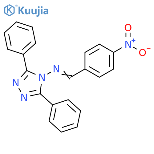 4H-1,2,4-Triazol-4-amine, N-[(4-nitrophenyl)methylene]-3,5-diphenyl- structure