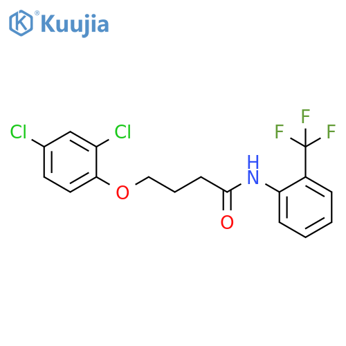 4-(2,4-dichlorophenoxy)-N-(2-(trifluoromethyl)phenyl)butanamide structure