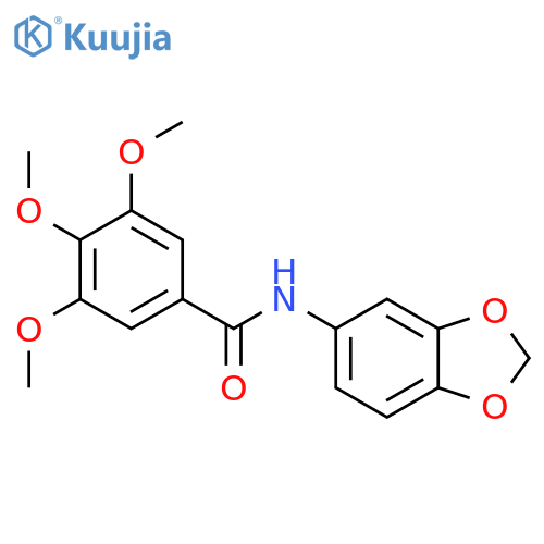 N-(2H-1,3-benzodioxol-5-yl)-3,4,5-trimethoxybenzamide structure