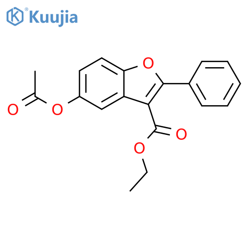 ethyl 5-(acetyloxy)-2-phenyl-1-benzofuran-3-carboxylate structure