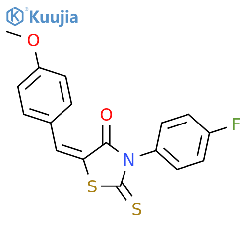 <br>(5Z)-3-(4-fluorophenyl)-5-(4-methoxybenzylidene)-2-thioxo-1,3-thiazolidin-4 -one structure