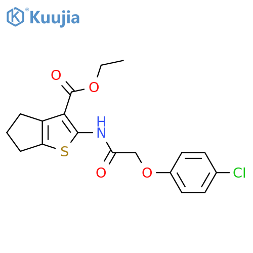 ethyl 2-2-(4-chlorophenoxy)acetamido-4H,5H,6H-cyclopentabthiophene-3-carboxylate structure