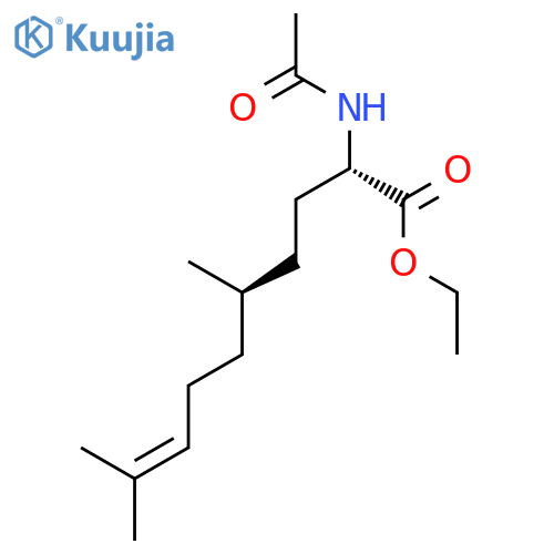 8-Decenoic acid, 2-(acetylamino)-5,9-dimethyl-, ethyl ester, (2S,5R)- structure