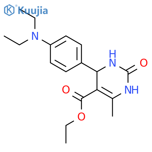 ethyl 4-4-(diethylamino)phenyl-6-methyl-2-oxo-1,2,3,4-tetrahydropyrimidine-5-carboxylate structure