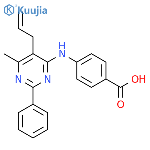 4-((5-Allyl-6-methyl-2-phenylpyrimidin-4-yl)amino)benzoic acid structure