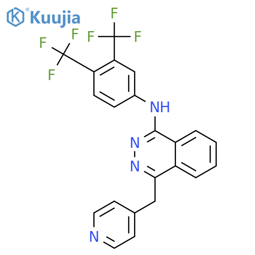 N-[3,4-Bis(trifluoromethyl)phenyl]-4-(pyridin-4-ylmethyl)phthalazin-1-amine structure