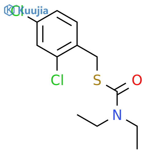 Carbamothioic acid, diethyl-, S-[(2,4-dichlorophenyl)methyl] ester structure