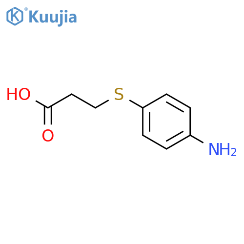 3-(4-aminophenyl)sulfanylpropanoic acid structure