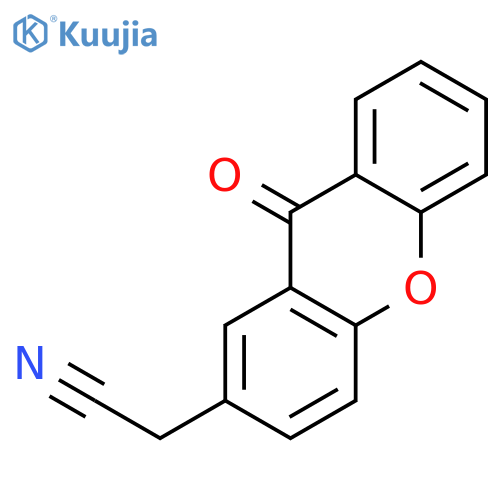9H-Xanthene-2-acetonitrile, 9-oxo- structure