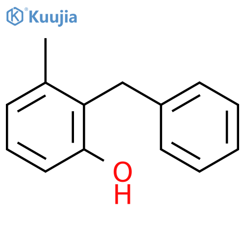 Phenol, 3-methyl-2-(phenylmethyl)- structure