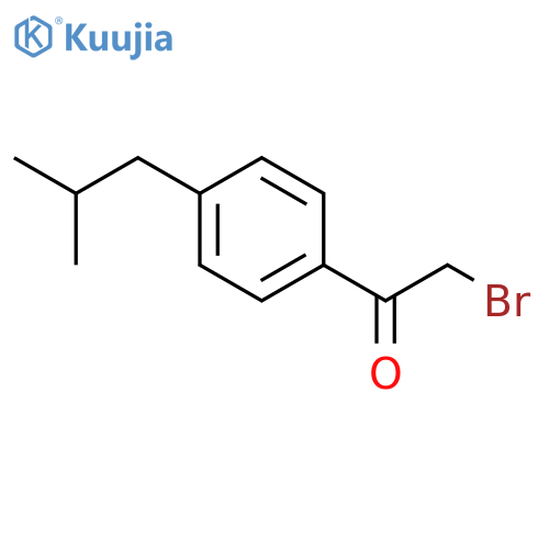 2-Bromo-1-4-(2-methylpropyl)phenylethan-1-one structure