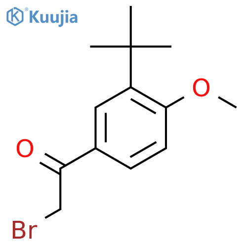 1-(3-tert-butyl-4-methoxyphenyl)-2-bromoethanone structure