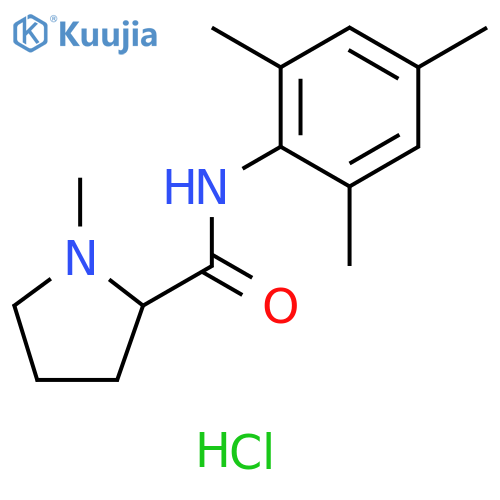2-Pyrrolidinecarboxamide, 1-methyl-N-(2,4,6-trimethylphenyl)-,monohydrochloride structure