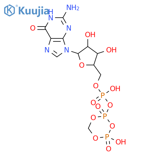 Guanosine5'-(tetrahydrogen triphosphate), cyclic P',P''-methylene ester (9CI) structure