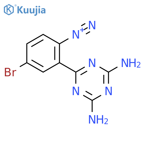 Benzenediazonium,4-bromo-2-(4,6-diamino-1,3,5-triazin-2-yl)-, chloride (1:1) structure