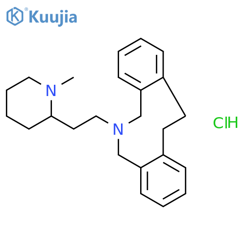 5H-Dibenz[c,g]azonine,6,7,12,13-tetrahydro-6-[2-(1-methyl-2-piperidinyl)ethyl]-, hydrochloride (1:1) structure
