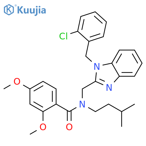 Benzamide,N-[[1-[(2-chlorophenyl)methyl]-1H-benzimidazol-2-yl]methyl]-2,4-dimethoxy-N-(3-methylbutyl)- structure